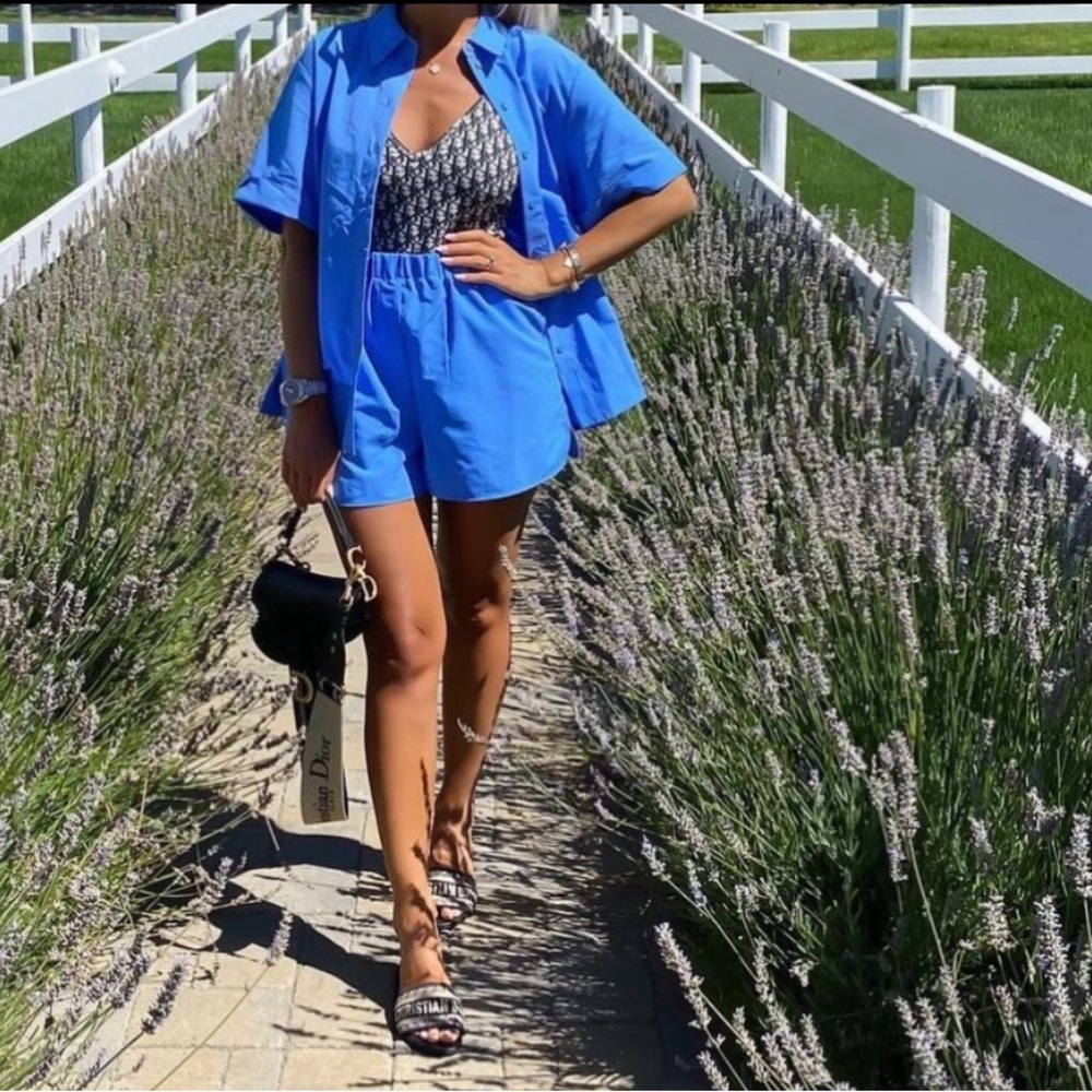 Topshop Cobalt Blue Co-ord Set New w/tags US 4